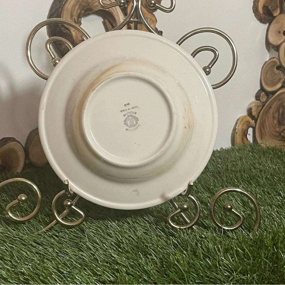 VINTAGE STERLING CHINA DESSERT PLATE
